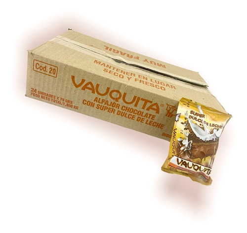 Alfajor Vauquita Extra Dulce De Leche X24un - La Golosineria