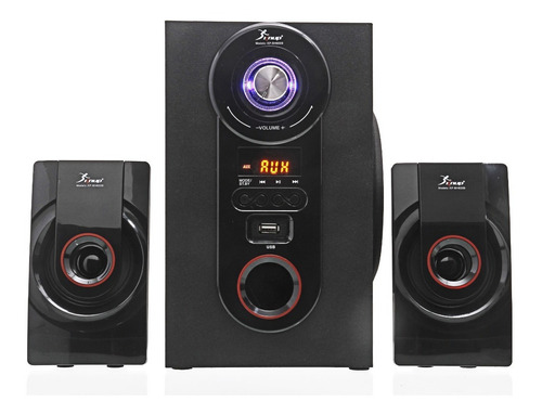 Alto-falante Knup KP-BH6009 com bluetooth preto 110V/220V 