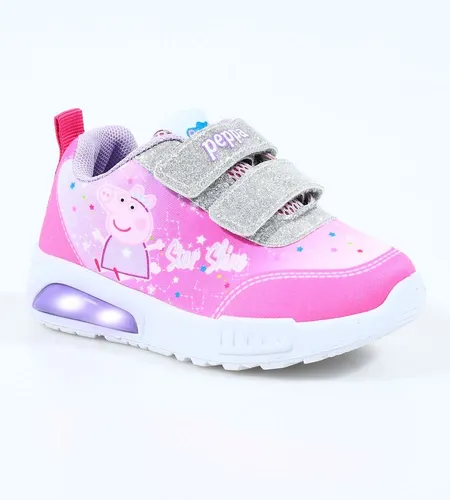 comerciante cisne Goteo Zapatillas Peppa Pig Footy Linea Pop Luces Led Abrojo Fucsia