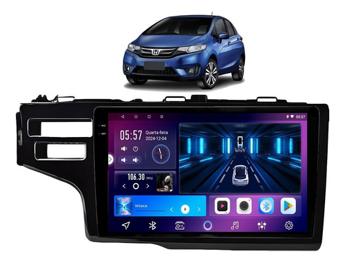 Multimidia Honda Fit Ex 2015 A 2021 Octacore Carplay 64gb 4g