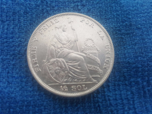 Hermosa Moneda De Plata - Perú - 1/2 Sol 1935 - 12.5 Gms