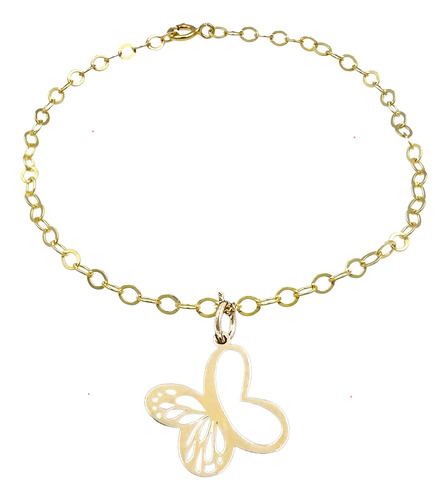 Pulsera Mariposa Monarca Baño Oro 24k Plata 925 Envio