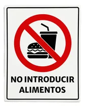 Comprar Señalamiento Letrero No Introducir Alimentos 20x25 Cm Lamina