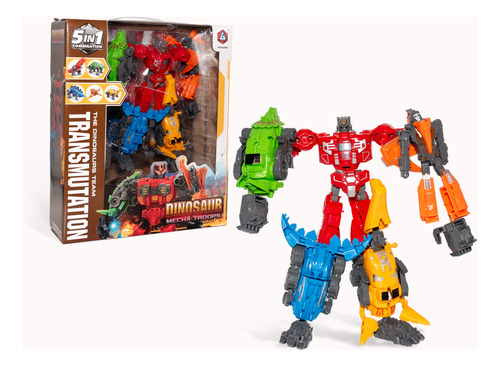 Robot Combinable Con 5 Transformers Dinosaurios.