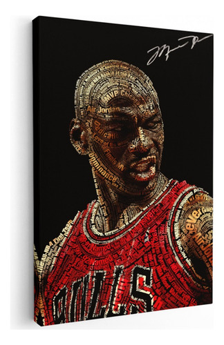 Cuadro Canvas Algodón Michael Jordan Type 96x145