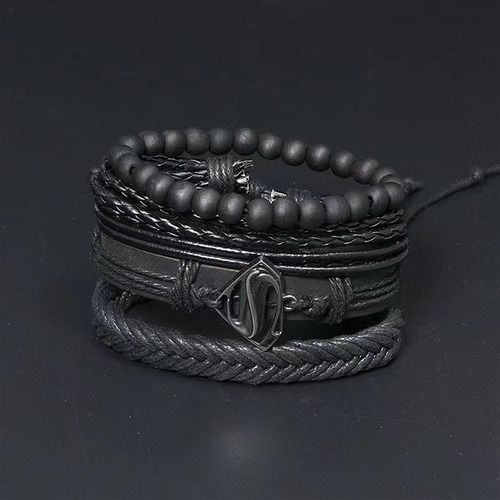 Pulsera Trenzada Pulsera Multi Capas Set