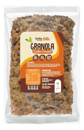 Granola Cookie Crocante Cacau E Coco - 800 G