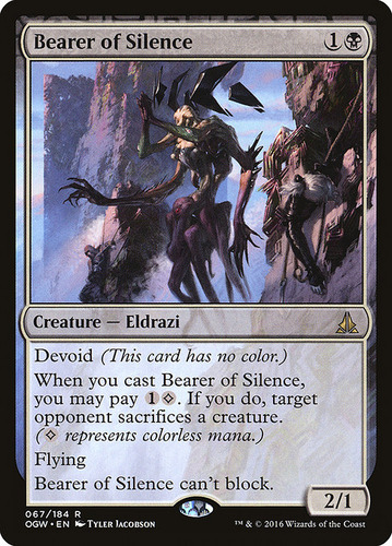 Carta Magic Bearer Of Silence Oath Of The Gatewatch Mtg