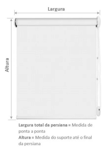 Persiana Rolo Blackout 2,00 Largura X 2,00 Altura Com Bando