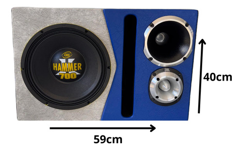 Caixa Trio 12p Hammer Super Tweeter Carro 700w Rms