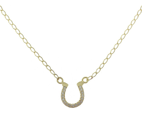 Gargantilla Collar Dije Herradura 50cm Oro 10k Kt Niña Mujer