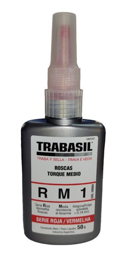 Adhesivo Trabasil Rm1 Serie Roja Trabado De Roscas X 50g