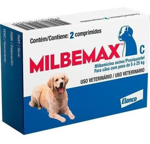 Milbemax Para Cães De 5 A 25kg