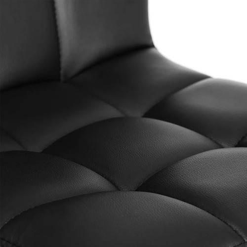 Kit 02 Banquetas Moderna Poltrona C/ Assento Em Pu Best Bs30 Acabamento da estrutura Cromado Cor Preto