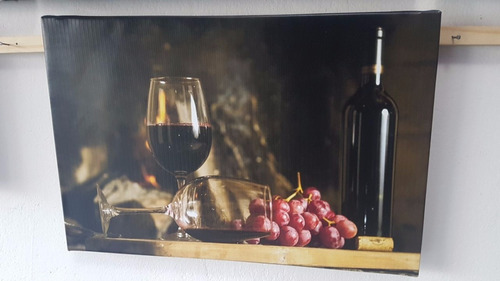 Vinilo Decorativo 40x60cm Restaurante Vino Uvas Titno Copa