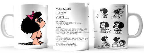 Taza De Cerámica Mafalda Ideal Para Regalar Premium Art Tm 6