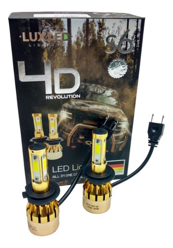 Kit Lampara Cree Led 4d 4 Caras H7 12v/ 36w Max 28000lm