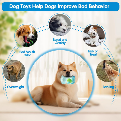 Juguete Masticable Para Perros Marca X Modelo Bola En Botell Dispensador Azul (sin Bola)