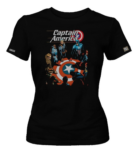 Camiseta Estampada Capitán América Avengers Ilustración Dbo 