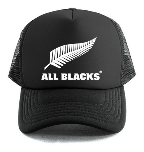 Gorra Estilo Trucker All Blach New Zeland