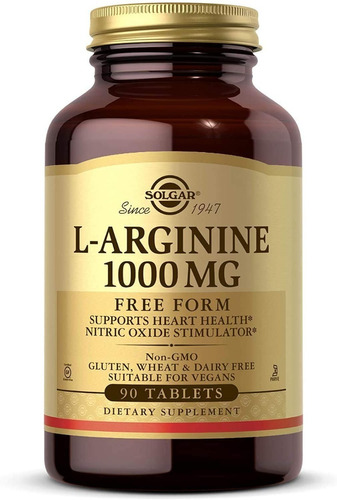 L-arginina 1000 Mg Solgar 90 Tabletas