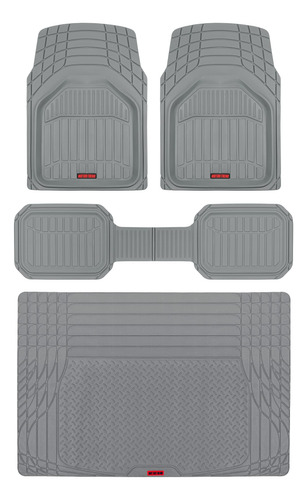 Cubre Alfombra Motor Trend 4 Piezas Auto Camioneta - Gris