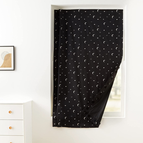 Cortinas Opacas Portátiles De 1 Pieza Con Ventosas Color Negro