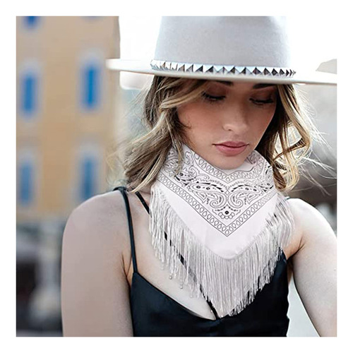Bandanas De Estilo Vaquero Con Borlas, Moda Disco, Vaquera,