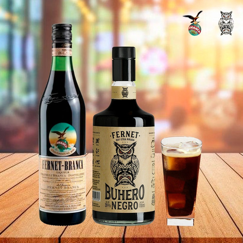 Aperitivo Fernet Branca 750ml X3 + Buhero Negro 700ml X3