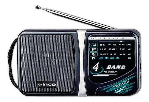 Winco W204 Radio Portatil 4 Bandas Am/fm De Mano