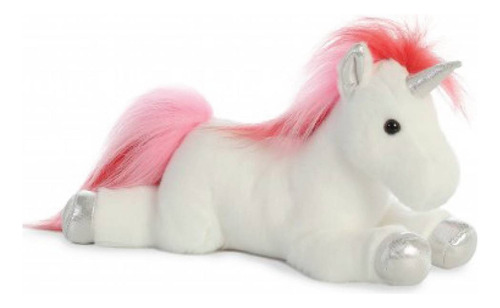 Unicornio Blanco De Peluche 30 Cm Velvet Swirls Original