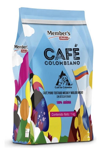 Café Colombiano Tostado Y Molido Member's Choice 1 Kg