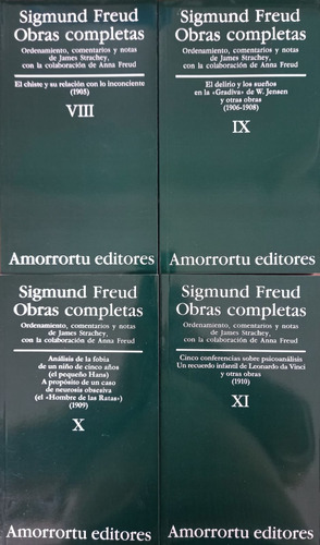 4 Libros - Obras Completas 8 9 10 Y 11 Freud Amorrortu