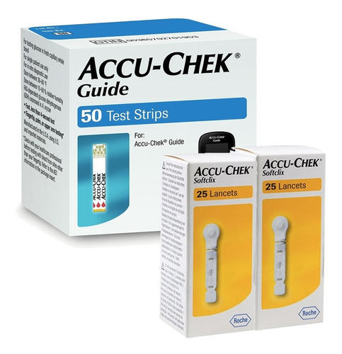 Accu-chek Guide 50 Tiras Con 50 Lancetas P Glucometro