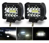 Comprar 2 Reflectores Faros Auxiliar 20 Leds 60w Combo Spot + Flood