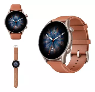 Relógio Smartwatch Amazfit Gtr 3 Pro A2040 Brown Leather
