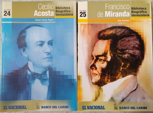 Combo De 2 Libros, Cecilio Acosta Y Francisco De Miranda