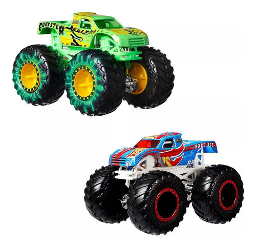 Hot Wheels Monster Trucks Monster Gunkster Vs Race Ace X2