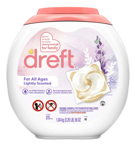 Dreft Lightly Scented He Compatible Laundry Detergent 36 Oz