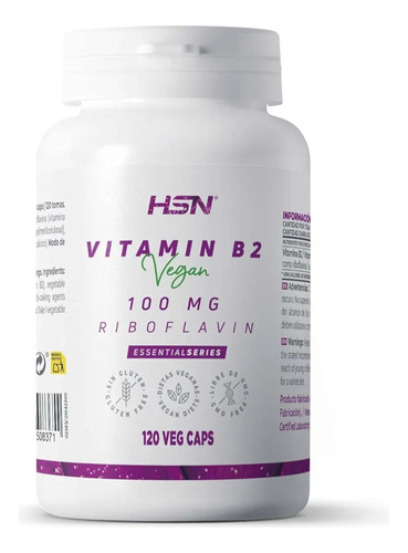 Vitamina B-2 (riboflavina) 100 Miligramos 100 Cápsulas