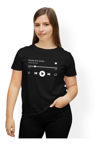 Playera Dedica Una Canción Editable Regalo Mujer Y Hombre 