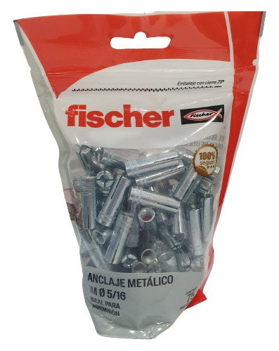 Broca Anclaje Fischer Taco Metalico Expansión Im 5/16 X75un