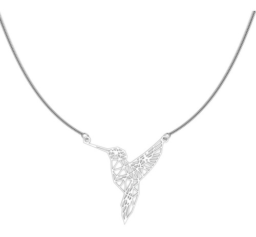 Imagen 2 de 10 de Collar Colibrí De Plata .925 Agálea Joyería