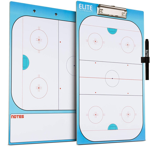 Pizarra Tactica Doble Cara Elite Clipboards Para Hockey