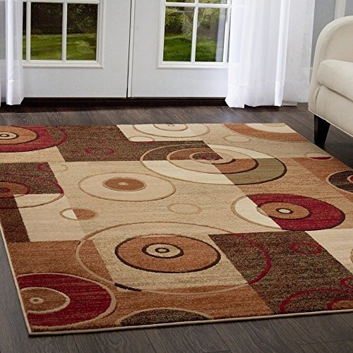 Alfombra De Área Moderna Hiram, 39 X55 , Beige Abstrac...