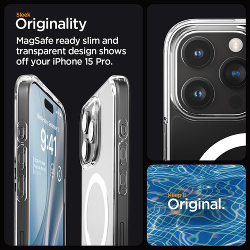 Case Funda Spigen Ultra Hybrid Magsafe iPhone 15 Pro 6.1