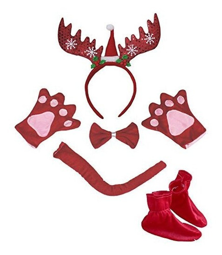 Disfraces Niñas - Petitebella Snowflake Reindeer Diadema Bow