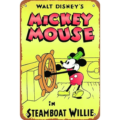 Póster De Película De Steamboat Willie (1928), Señal...