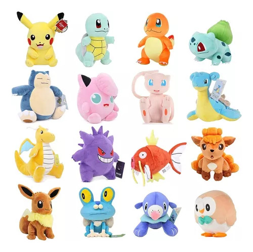 Kit 10 Peluches Pokémon 20 Cm Importado 