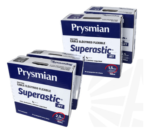 Cable Unipolar Superastic Prysmian 2.5 X200mts Y 1.5 X200mts